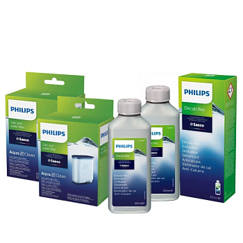 Набор фильтр Philips AquaClean -2 шт Жидкость от накипи 250 -2 шт