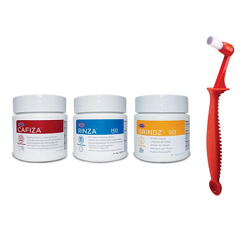 Набор для чистки и обслуживания кофемашин, URNEX Starter Kit (URNEX Cafiza, URNEX Rinza, URNEX Grindz)