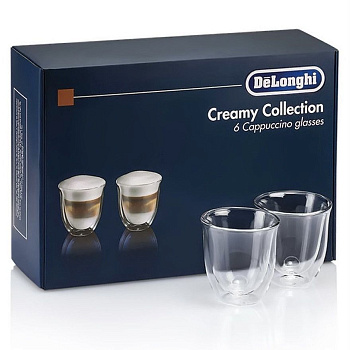 DELONGHI набір скланок капучино 6шт 190ml